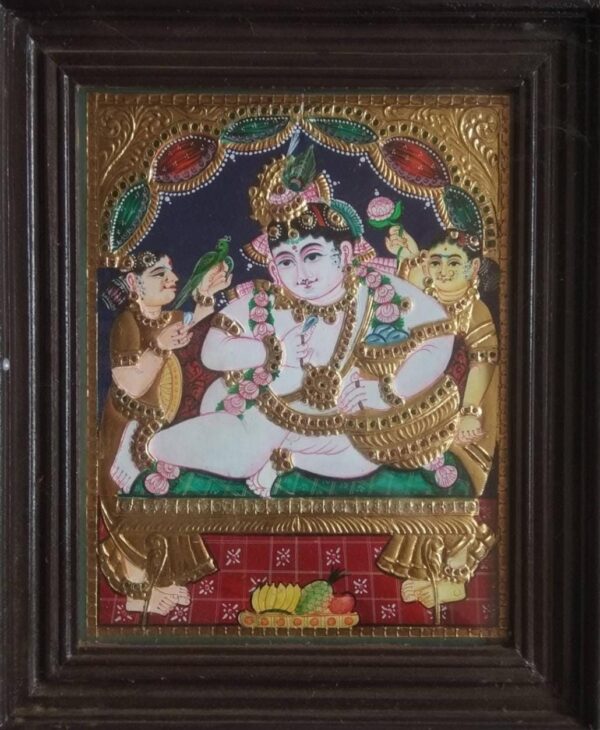 Butter krishna - Tanjore Painting