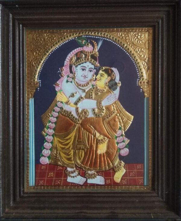 Ratha krishna - Tanjore Painting size:15*12