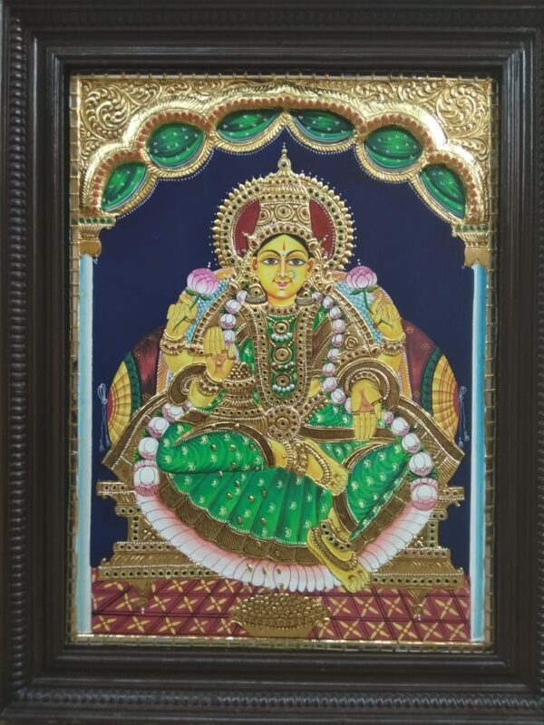 Goddess Lakshmi - Tanjore Painting 22K Gold