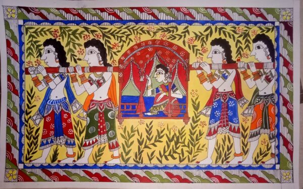 Vivah Doli, Madhubani Painting (4 x 2 feet)