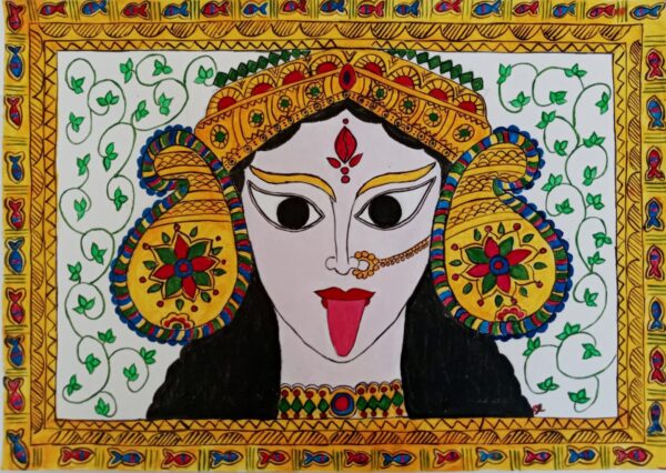 Maa Kali, Madhubani Painting (A3)