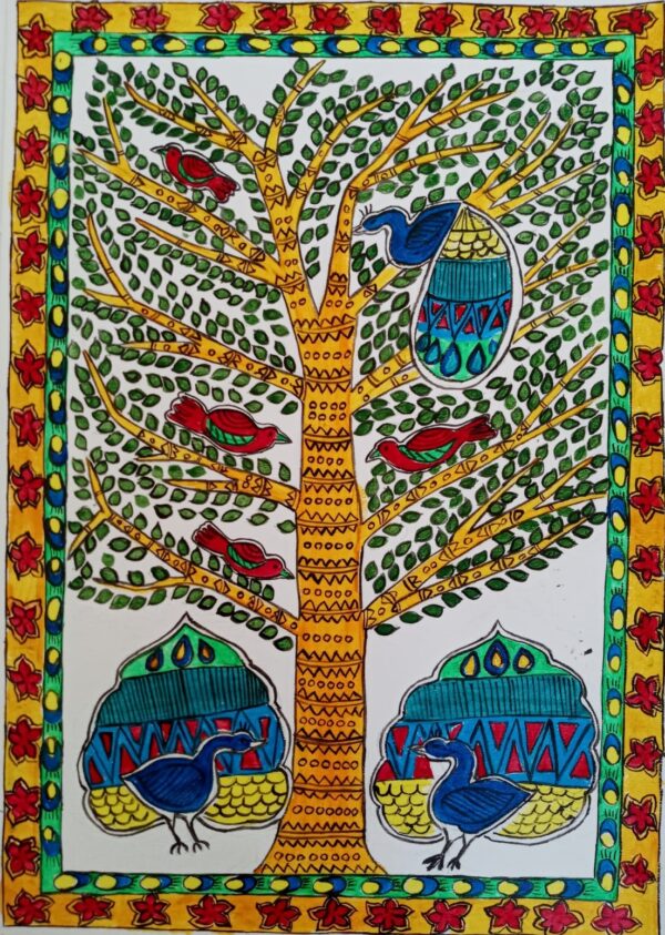 Kalpvruksha (Tree of Life), Madhubani Painting (A3)