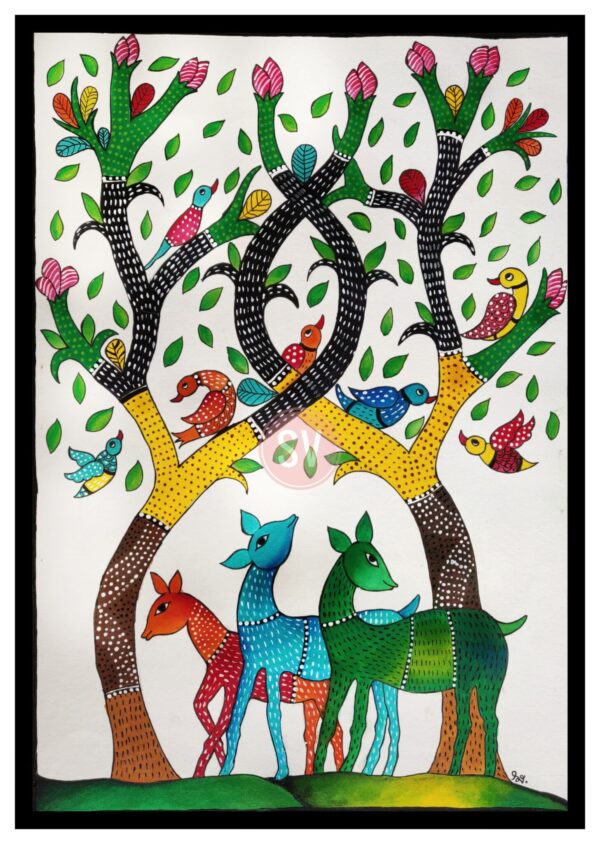 Harmony - A Gond painting 30X42cms