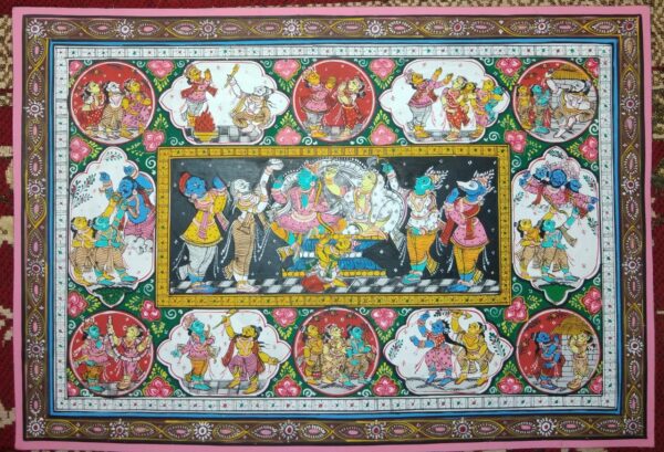 Ramayan Story - Pattachitra Painting (19"x13")