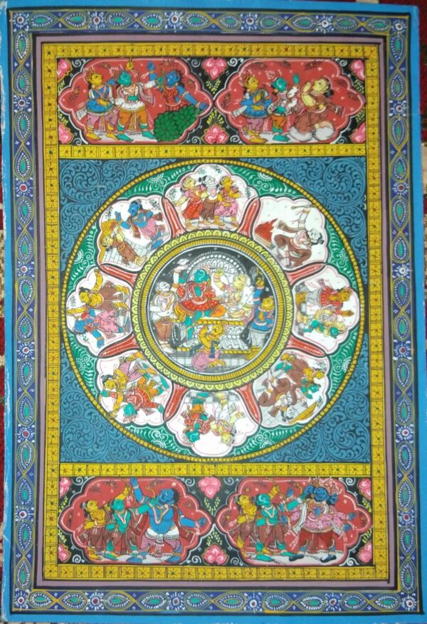 Ramayan Story #2-Pattachitra Painting (19"x13")