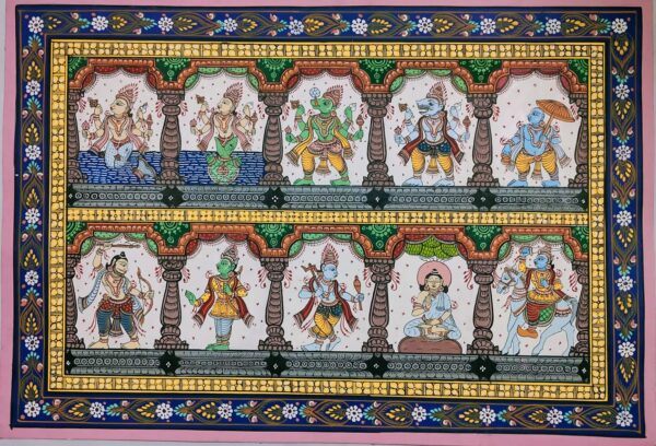 Krishna Dasa Avatar-Pattachitra Painting (19"x13")