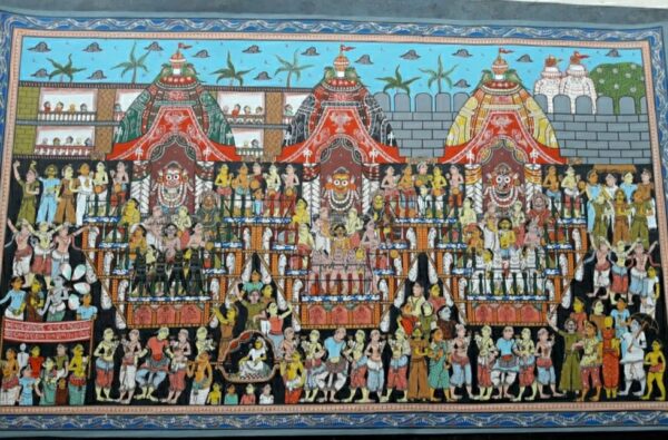 Jagannath Rathayatra, Pattachitra Painting (24"x40")