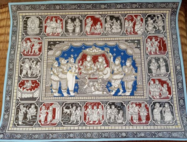 Krishna Story#4-Pattachitra Painting (18"x12")