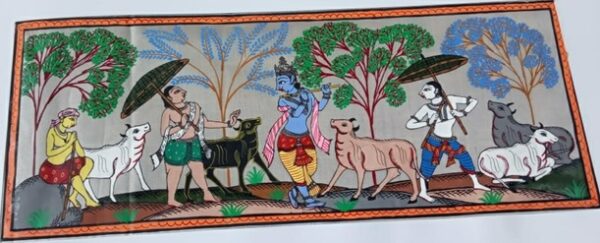 Gostha Bahada -Pattachitra Painting (16"x10")