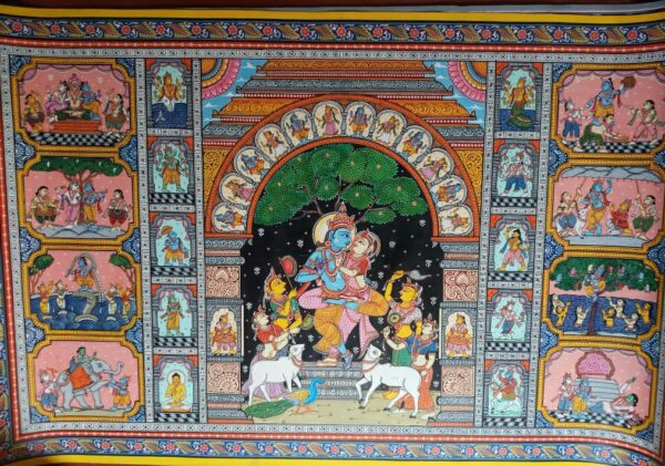 Krishna Story#1 - Pattachitra Painting (36"x24")