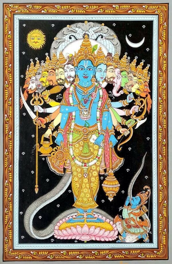 Bishnu Biswarup, Pattachitra Painting (25"x40")