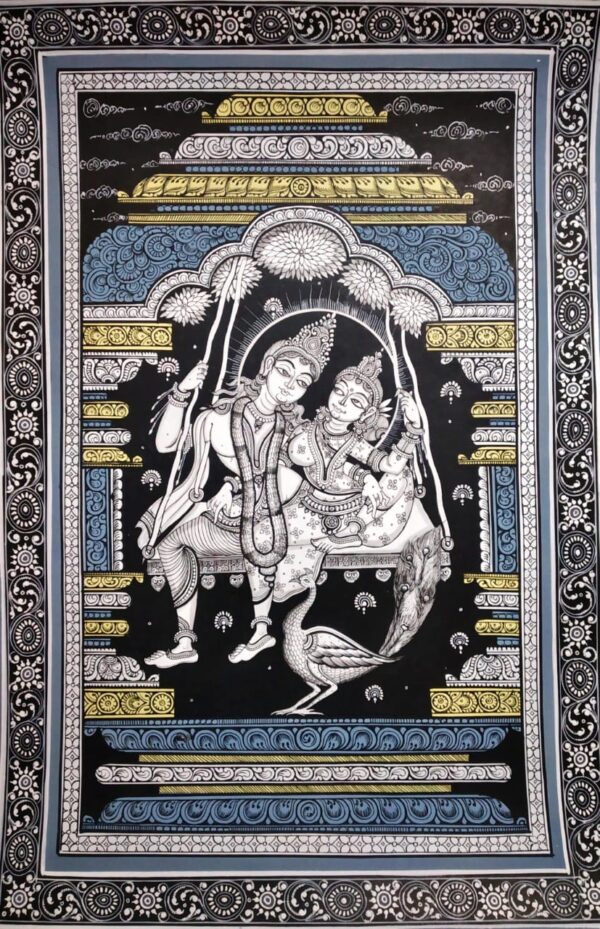 Vishnu Lakshmi - Pattachitra Painting (30cms x 46 cms)