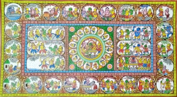 Ramayana Story # 2 - Pattachitra painting (61cms x 92cms)