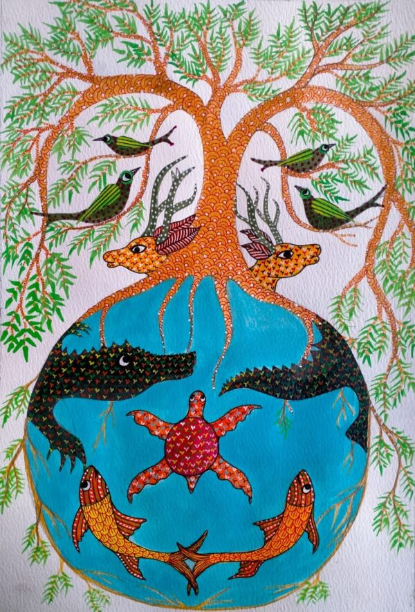 Tree of Life #1 - Gond Painting (A3 - 30CM X 42CM)