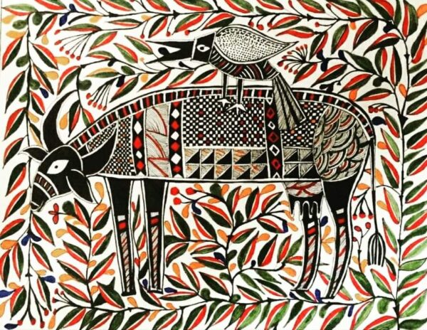 Animal Life - Madhubani Art (A4)