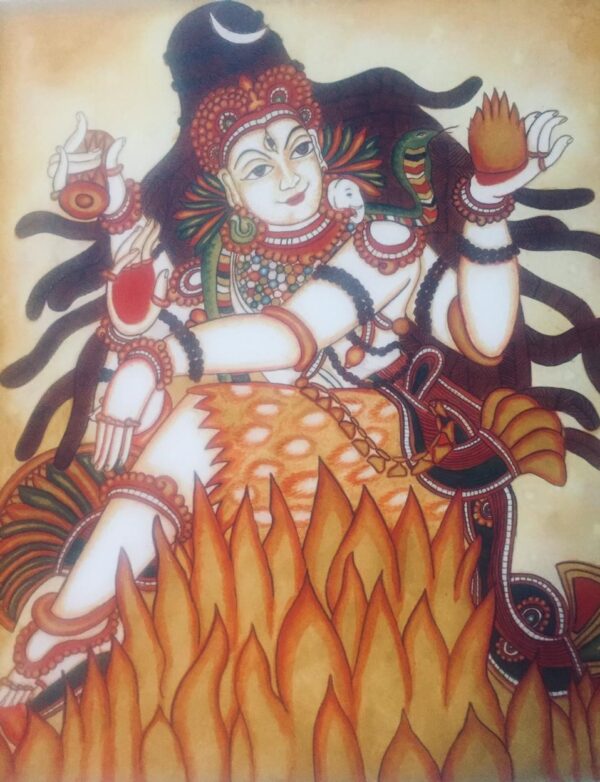 Shiva Pradoshanirtham #2 - Kerala Mural (57 x 68 cms)