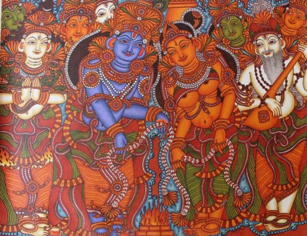 Rukmini Swayamvaram - Kerala Mural ( 80 x 62 cms)