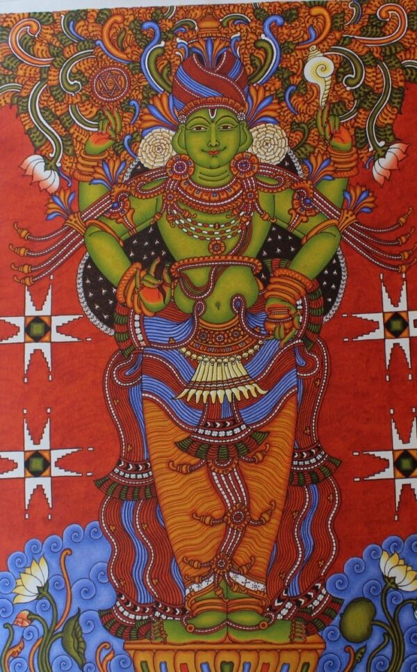 Dhanvanthari moorthi - Kerala Mural (62 x 91 cms)