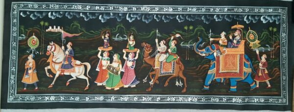 Rajasthani Royal Procession (96 x 34 cms)