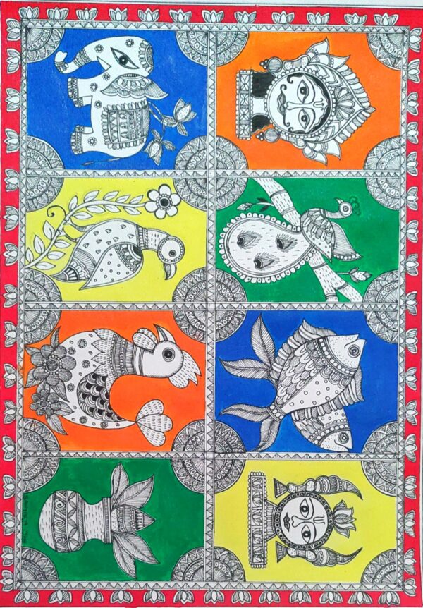 Motiffs in Madhubani Style