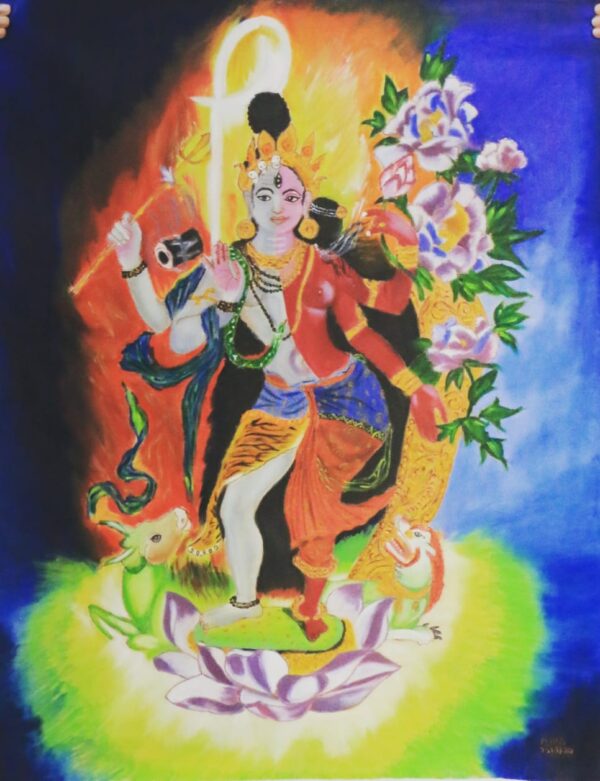 Shiva Parvati - Ardhanarishvara, ( 2 feet x 1.5 feet)