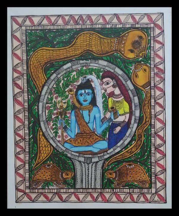 Shivam - Madhubani Painting (18" x 21")