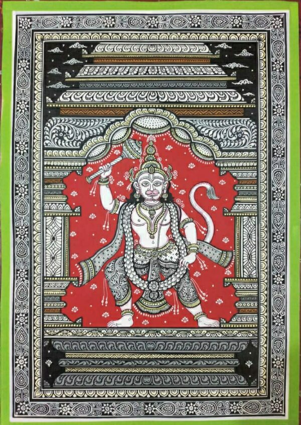 Jay Mahaveer, Pattachitra Painting (19"x13")