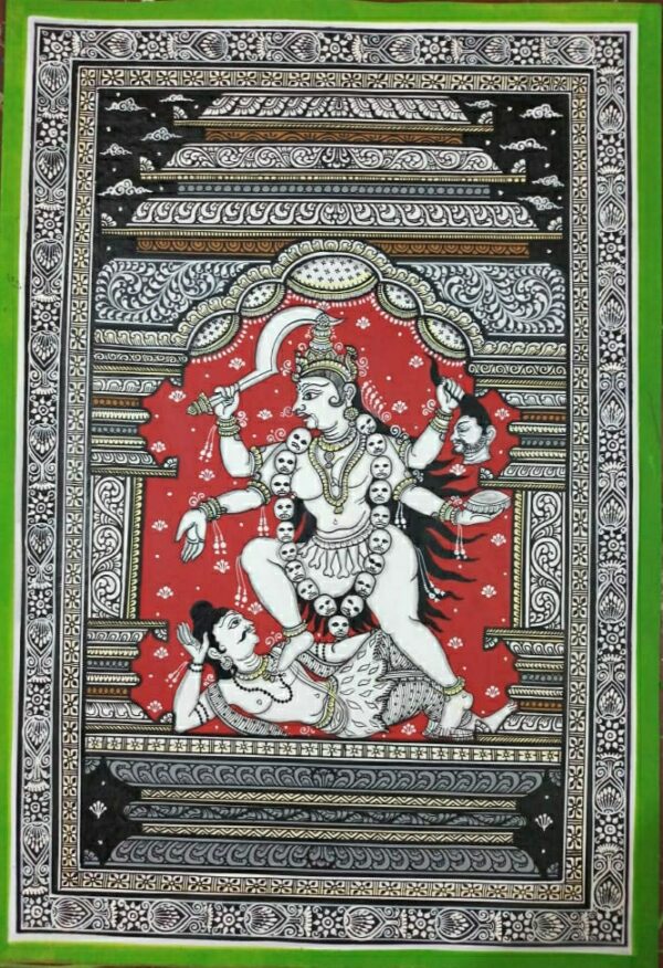 Jay Maa Kali, Pattachitra Painting (19"x13")