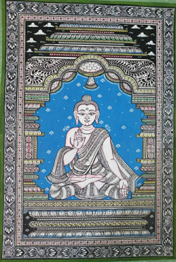 Buddha, Pattachitra Painting (19"x13")