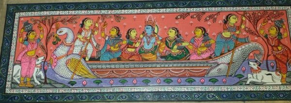 Mahabharat Yudh - Pattachitra Painting (14"x42")