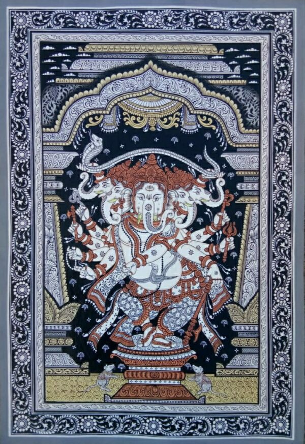 Sri Ganesh #2, Pattachitra Painting (19"x13")