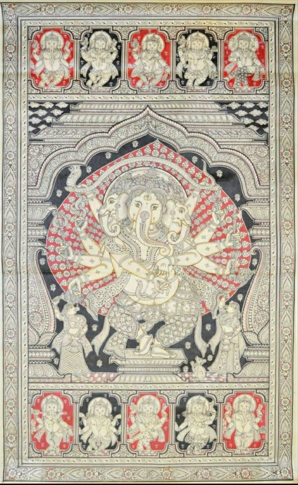 Sri Ganesh #2, Pattachitra Painting (42"x28")