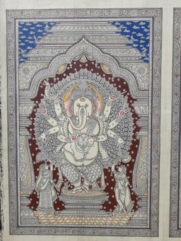 Sri Ganesh #6, Pattachitra Painting(42"x28")