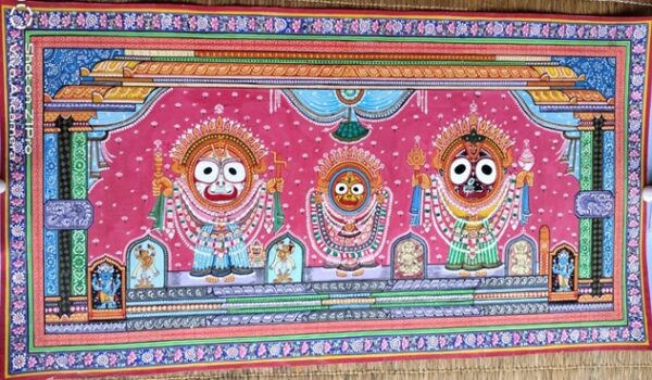 Jay Jagannath #3-Pattachitra Painting (20"x46")