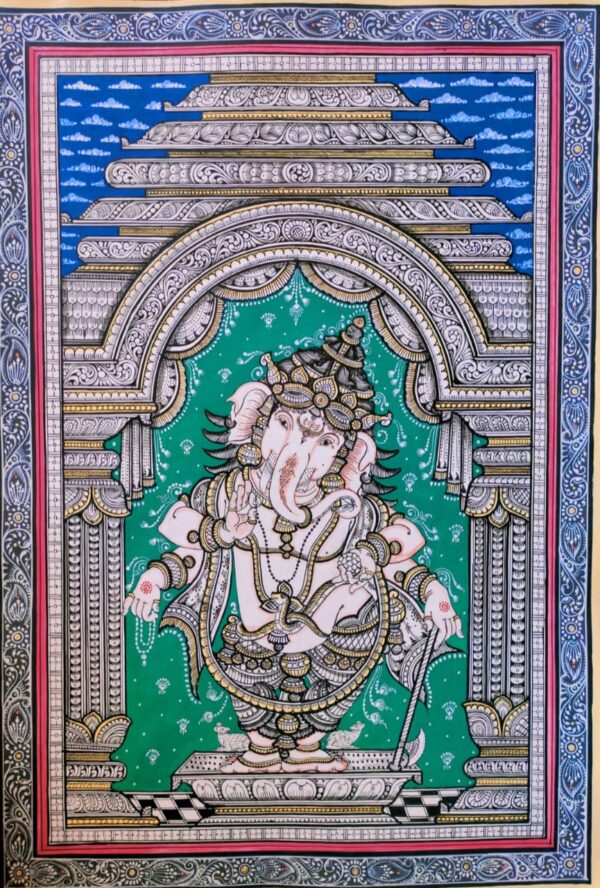 Sri Ganesh #4-Pattachitra Painting (18"x12")