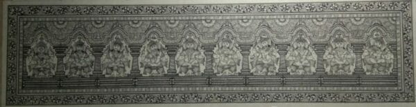 Sri Ganesh, Pattachitra Painting (12"x42")