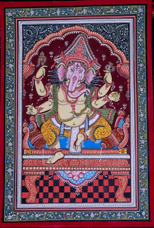 Sri Gajanan Ganesh-Pattachitra Painting (18"x12")