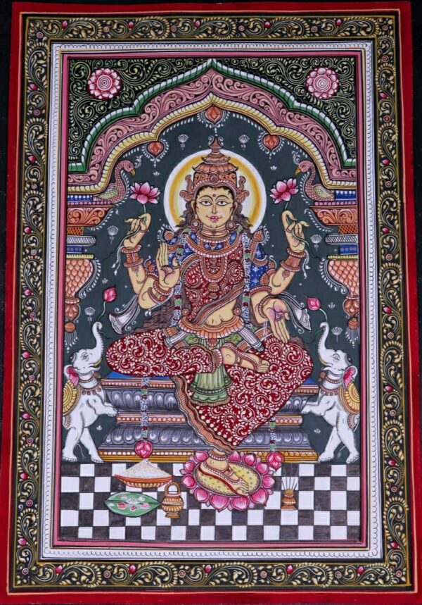 Jay Maa Laxmi-Pattachitra Painting (18"x12")