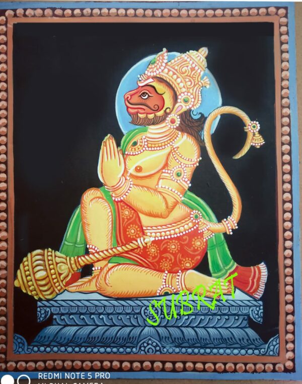 Jay Hanuman, Pattachitra Painting (12"x18")