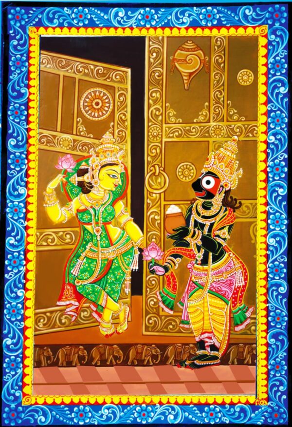 Laxmi Manabhanjan, Pattachitra Painting (12"x18")