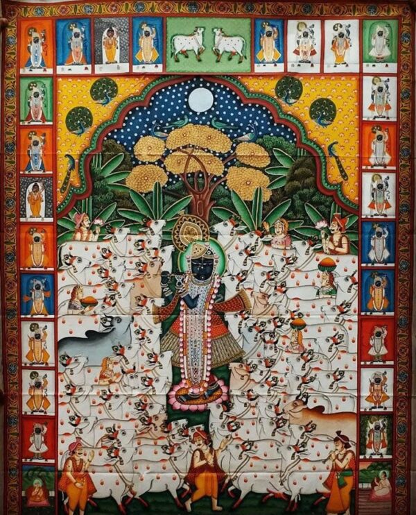 Shreenath Ji #2- Pichwai Painting (48"x72")