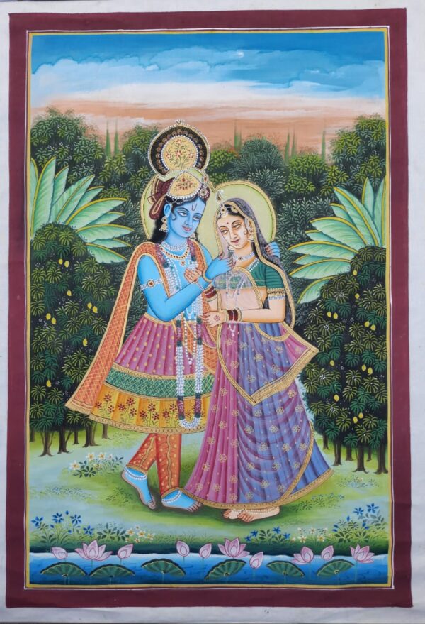 Radha Krishna #5 - Pichwai Painting (21" x 31")