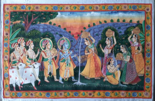 Radha Krishna #6 - Pichwai Painting (33" x 22")