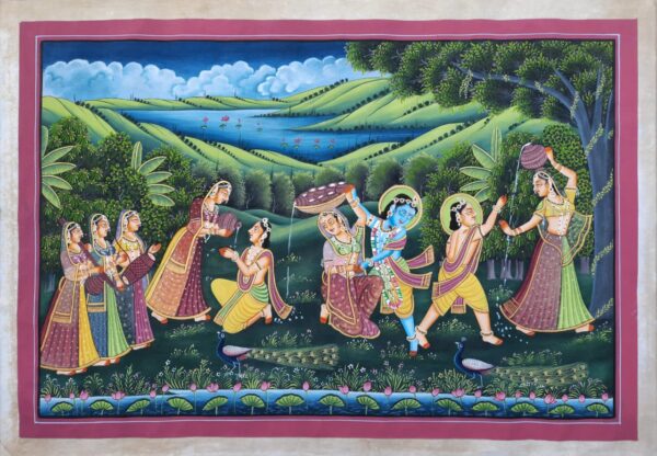 Radha Krishna #7 - Pichwai Painting (33" x 22")