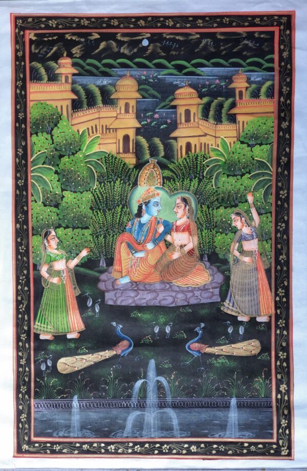 Radha Krishna #9 - Pichwai Painting (21" x 32")