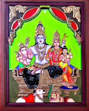 Indian Art Shiva Family Artist Rajkumar