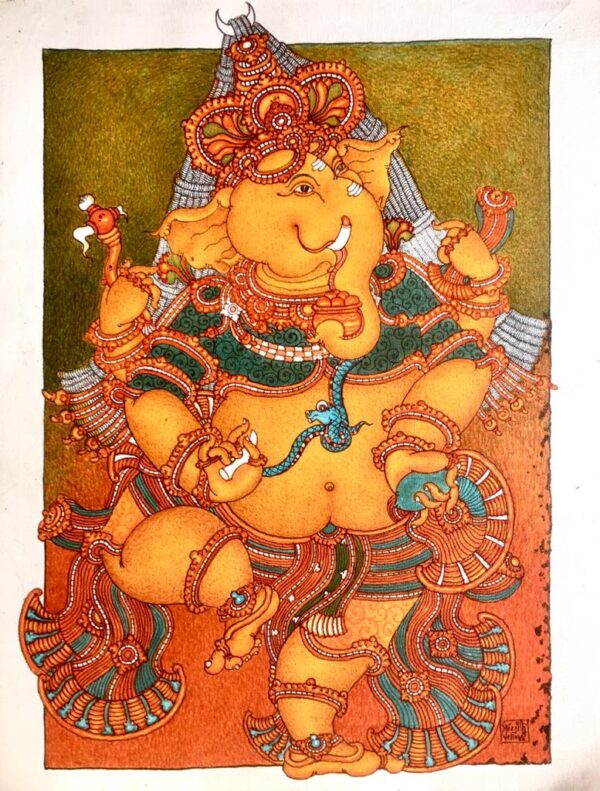 Nrutya Ganapathi - Kerala Mural (18" x 24")