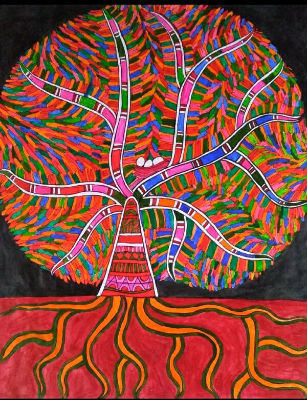 Tree of Life - Madhubani Art - (14" x 11")