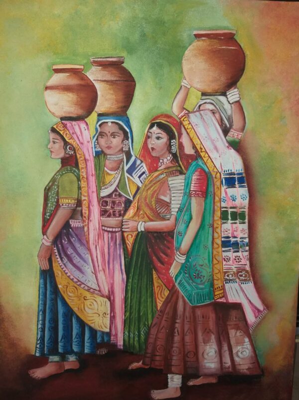 Panghat - Rajathani Painting (56cm x 72cm)