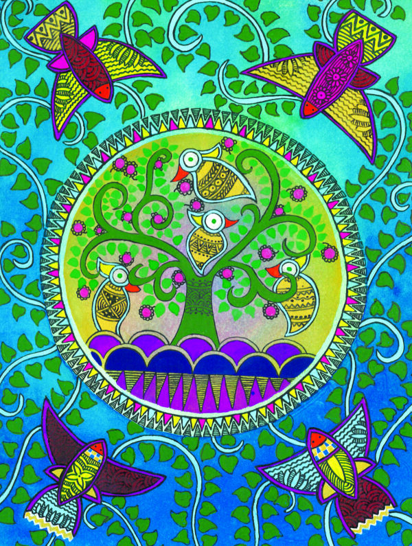 Tree of life - Madhubani (A4)